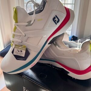 FootJoy HyperFlex White with Blue and Pink Accents GOLF